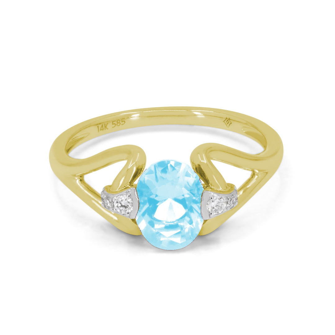 Madison L 14K Yellow Gold Aquamarine Ring - style R1885AQY