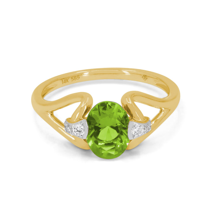 Madison L 14K Yellow Gold Peridot Ring - style R1885PRY