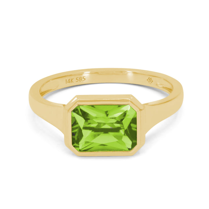 Madison L 14K Yellow Gold Peridot Ring - style R1887PRY