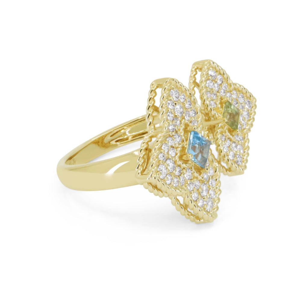 Madison L 14K Yellow Gold Diamond Ring - style R1889SWBTPRY - view 2