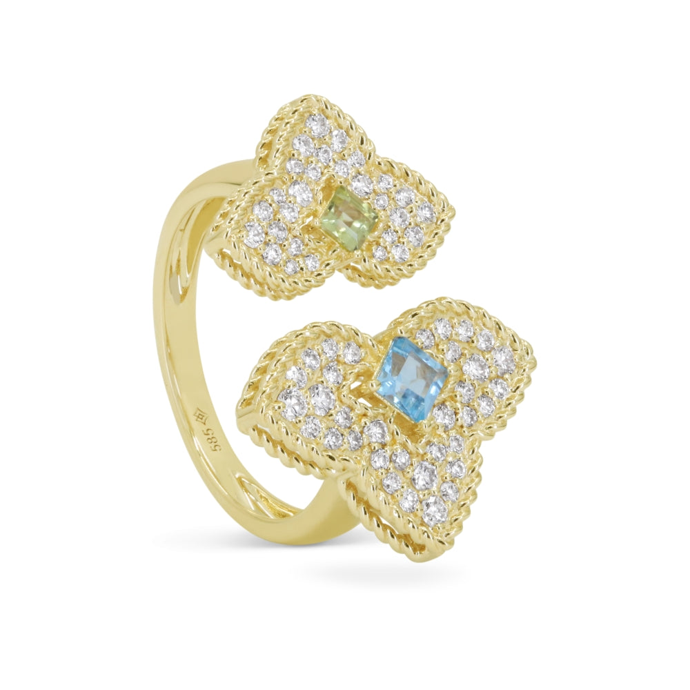 Madison L 14K Yellow Gold Diamond Ring - style R1889SWBTPRY - view 3