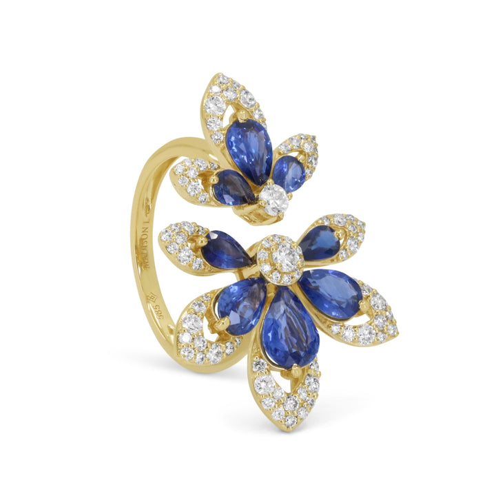 Madison L 14K Yellow Gold Sapphire Ring - style R1894SAY - view 2