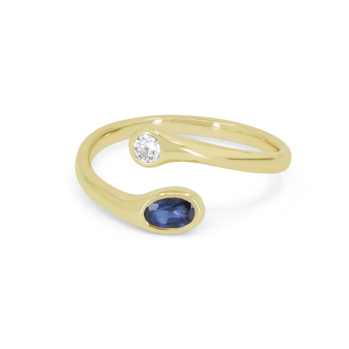 Madison L 14K Yellow Gold Sapphire Ring - style R1898SAY