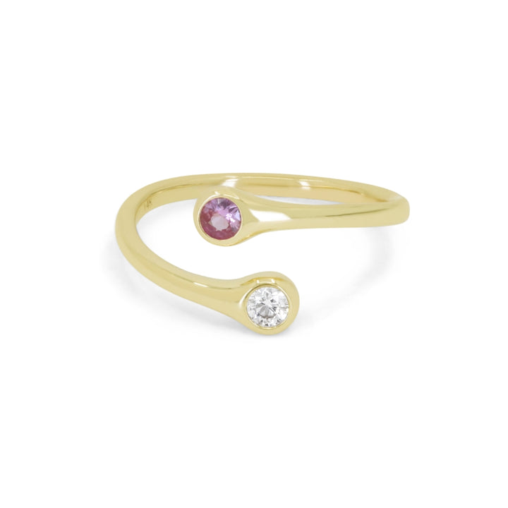 Madison L 14K Yellow Gold Pink Sapphire Ring - style R1899PSY