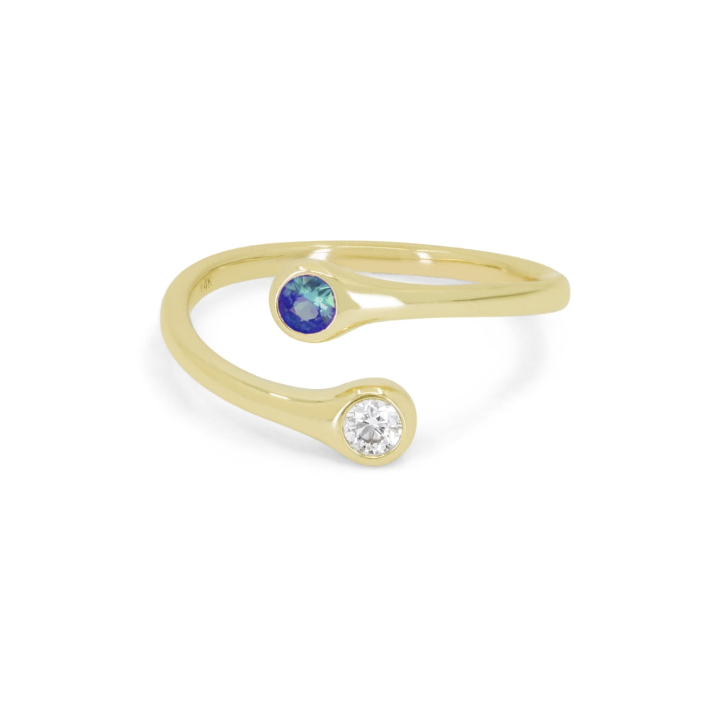 Madison L 14K Yellow Gold Sapphire Ring - style R1899SAY