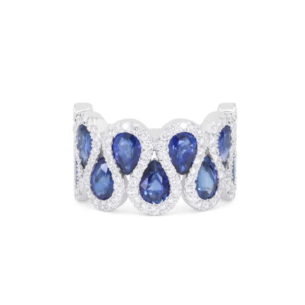 Madison L 14K White Gold Sapphire Ring - style R1900SAW