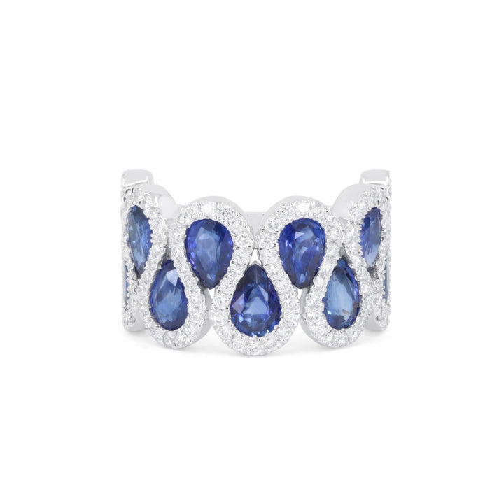 Madison L 14K White Gold Sapphire Ring - style R1900SAW