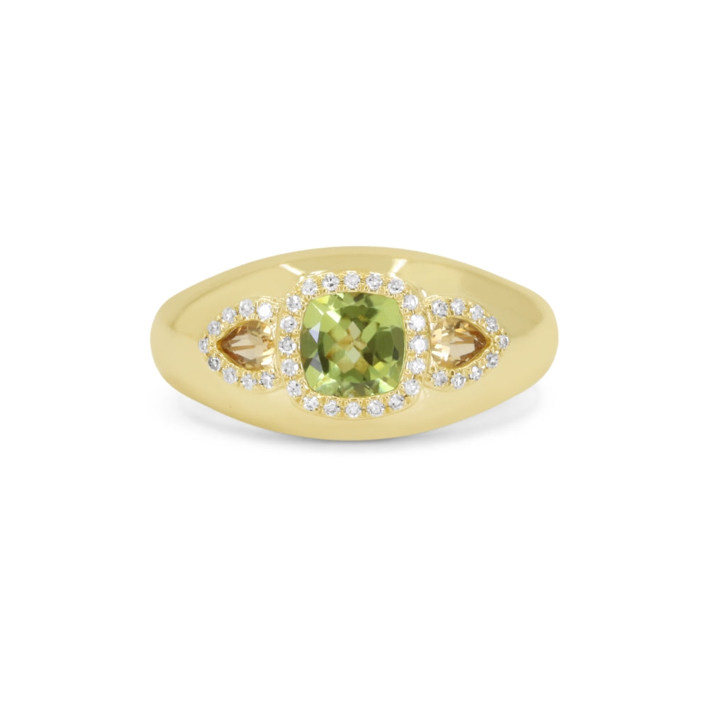 Madison L 14K Yellow Gold Peridot Ring - style R1904PRCTY
