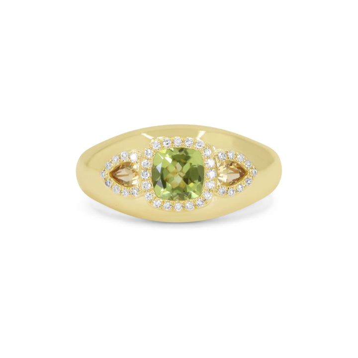 Madison L 14K Yellow Gold Peridot Ring - style R1904PRCTY