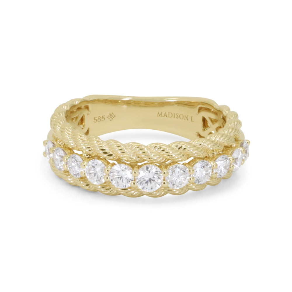 Madison L 14K Yellow Gold Diamond Ring - style R1905Y