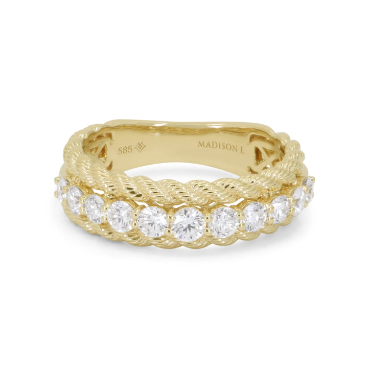 Madison L 14K Yellow Gold Diamond Ring - style R1905Y