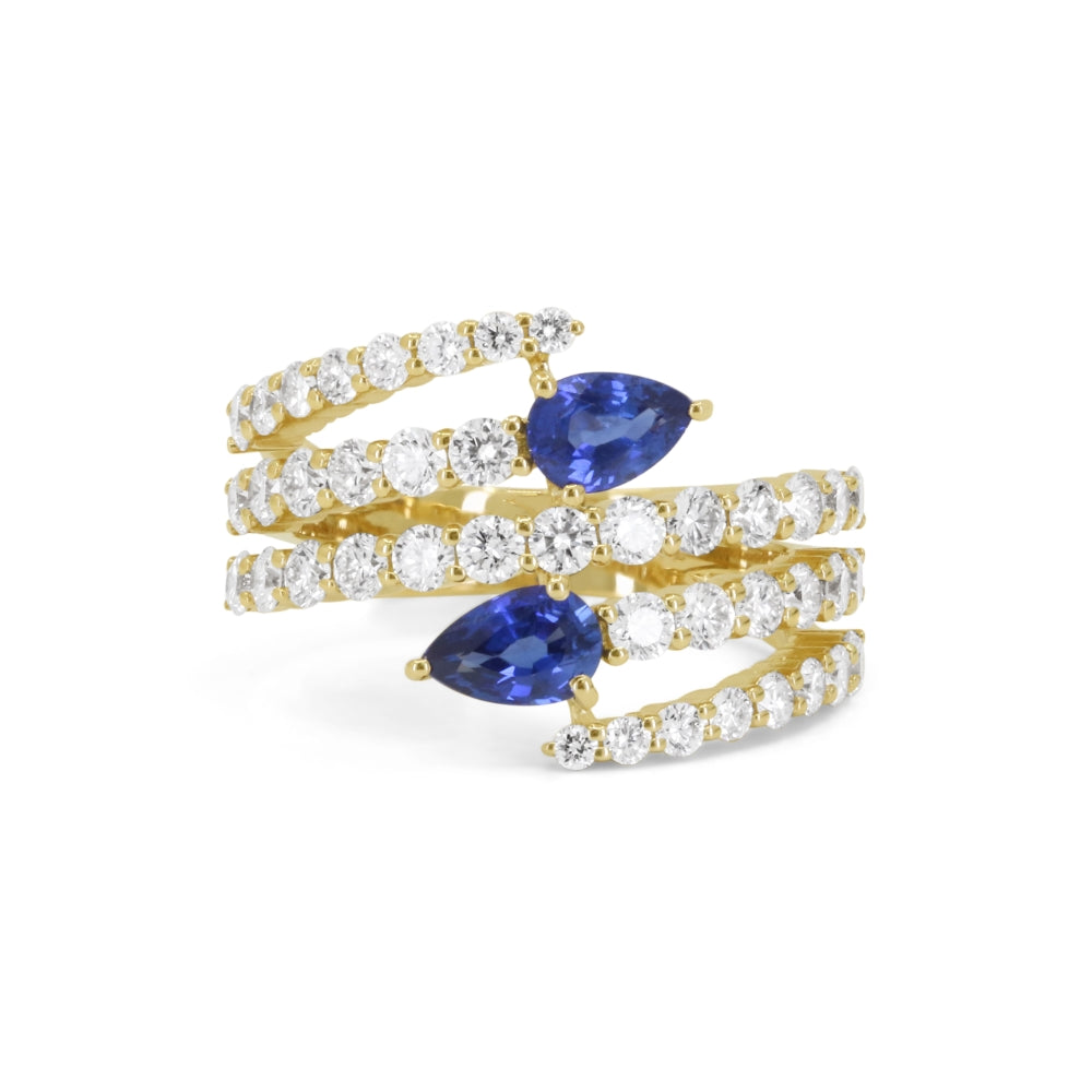 Madison L 14K Yellow Gold Sapphire Ring - style R1906SAY