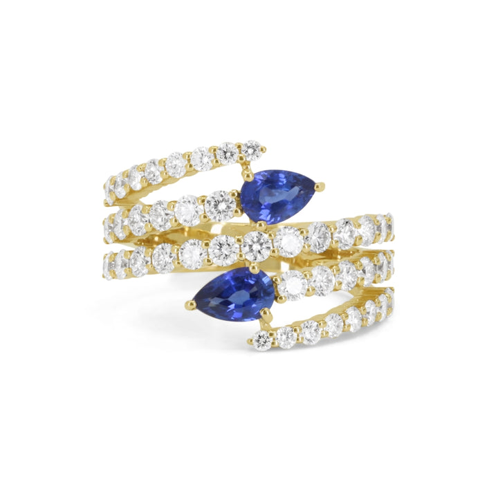 Madison L 14K Yellow Gold Sapphire Ring - style R1906SAY