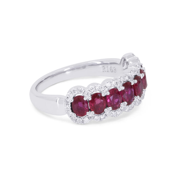Madison L 18K White Gold Ruby Ring - style R1908RUW