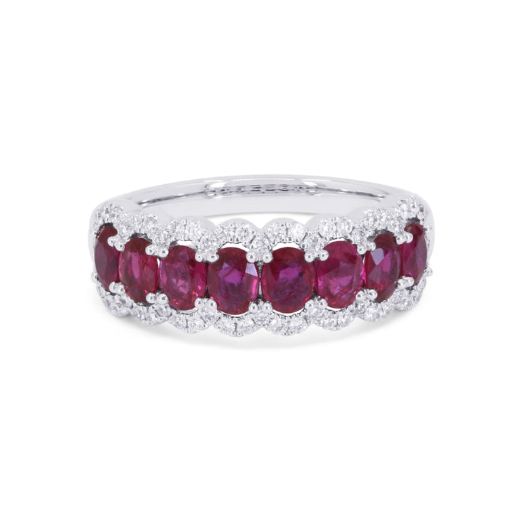 R1908 - 18K White Gold Ruby Ring