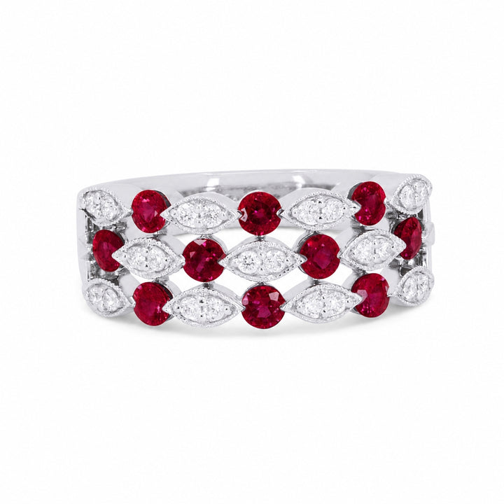 Madison L 18K White Gold Ruby Ring - style R1909RUW