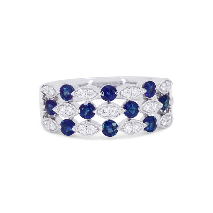 Madison L 18K White Gold Sapphire Ring - style R1909SAW