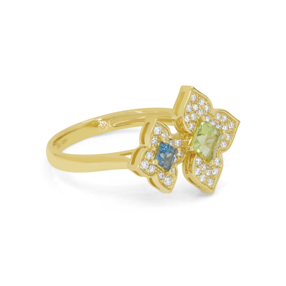 R1911 - 14K Yellow Gold Diamond Ring