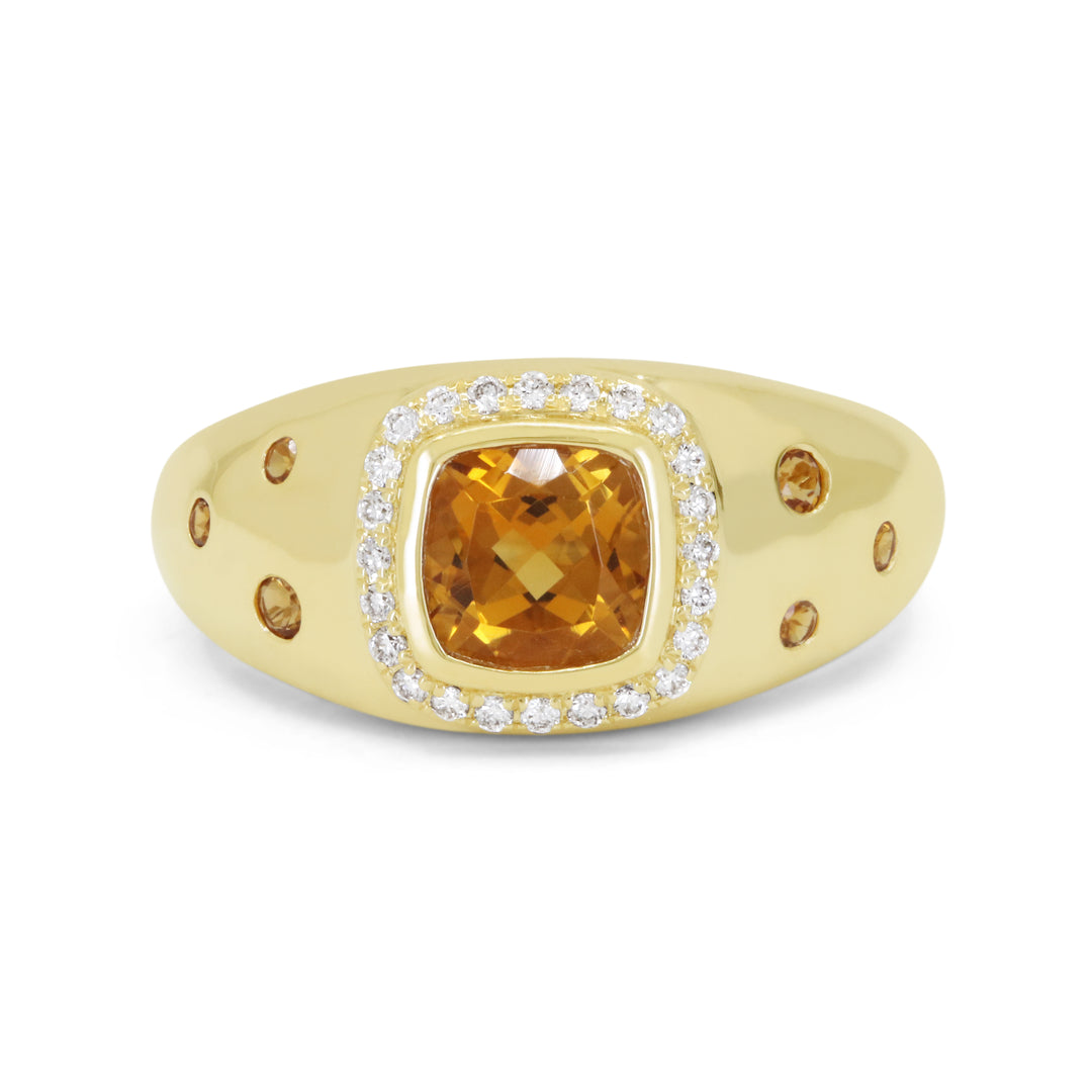 Madison L 14K Yellow Gold Citrine Ring - style R1916CTY