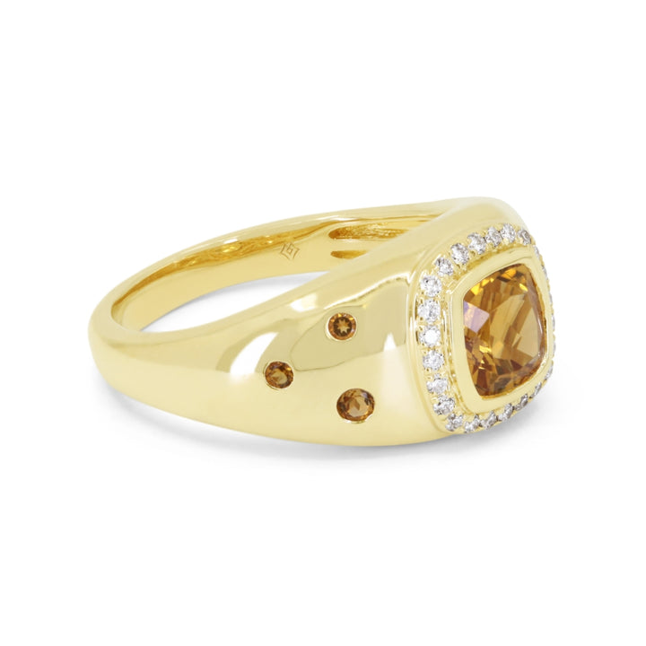 R1916 - 14K Yellow Gold Citrine Ring