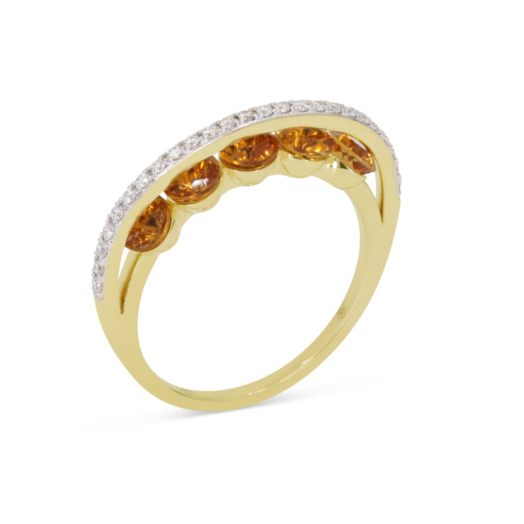 R1917 - 14K Yellow Gold Citrine Ring