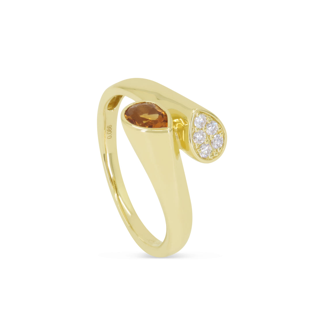 Madison L 14K Yellow Gold Citrine Ring - style R1922CTY