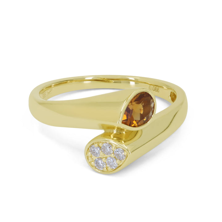 R1922 - 14K Yellow Gold Citrine Ring