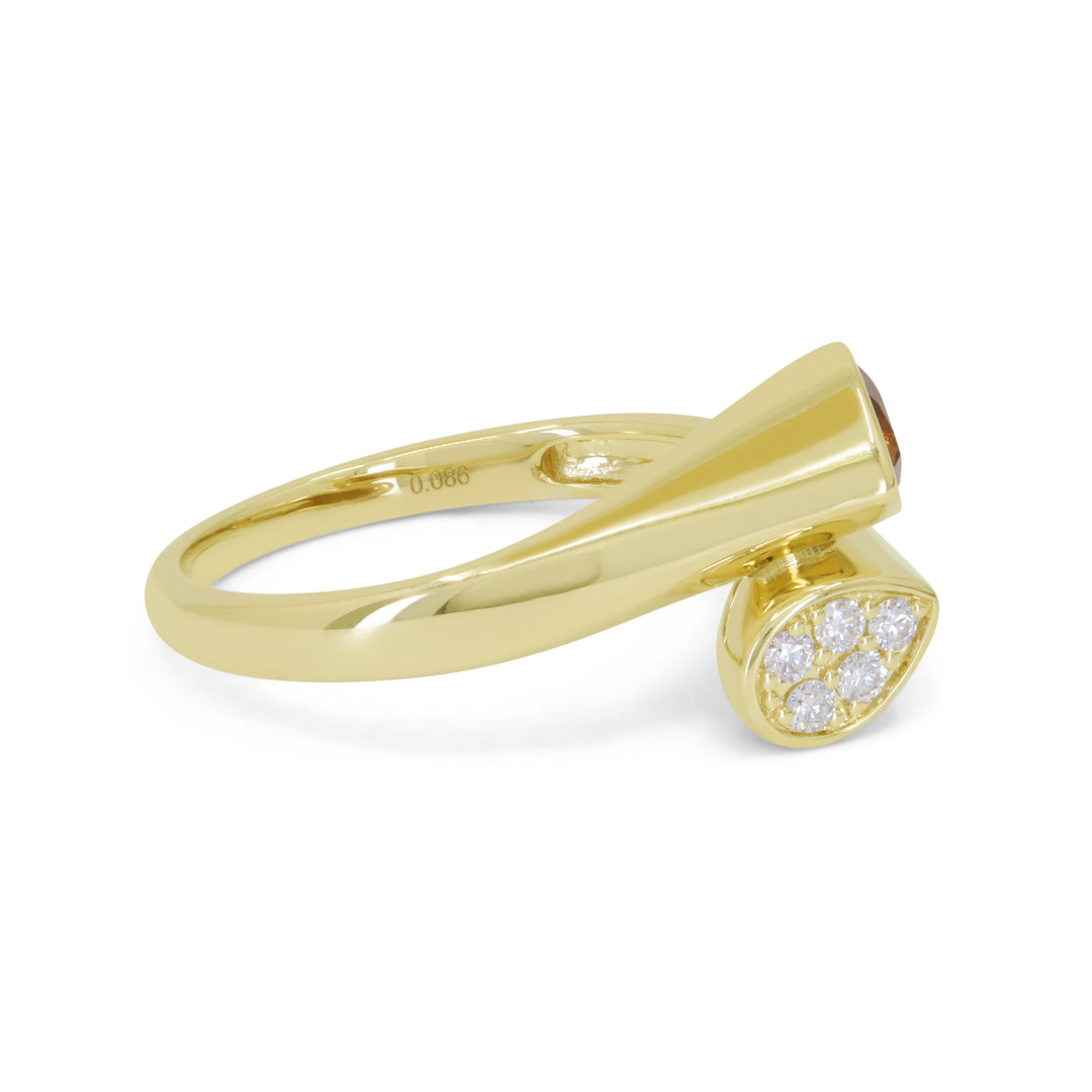 R1922 - 14K Yellow Gold Citrine Ring