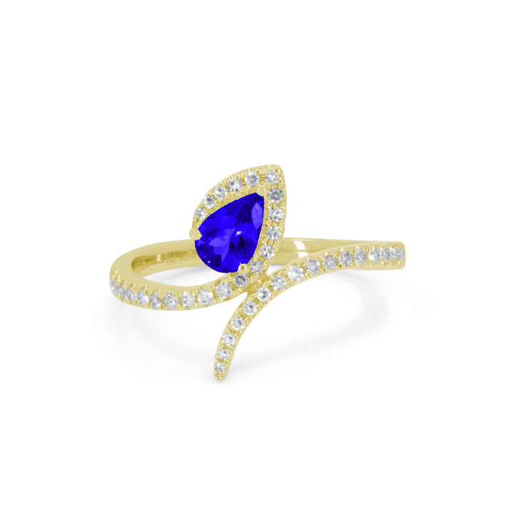 Madison L 14K Yellow Gold Created Sapphire Ring - style R1926BCY