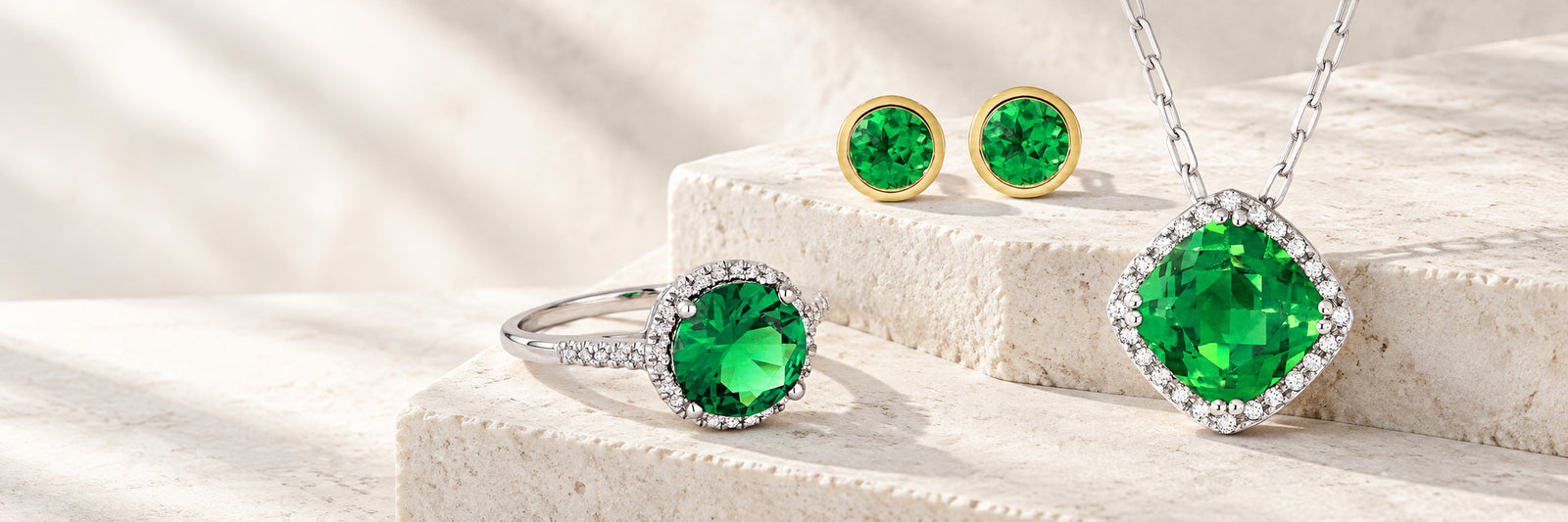 Created Emerald Jewelry