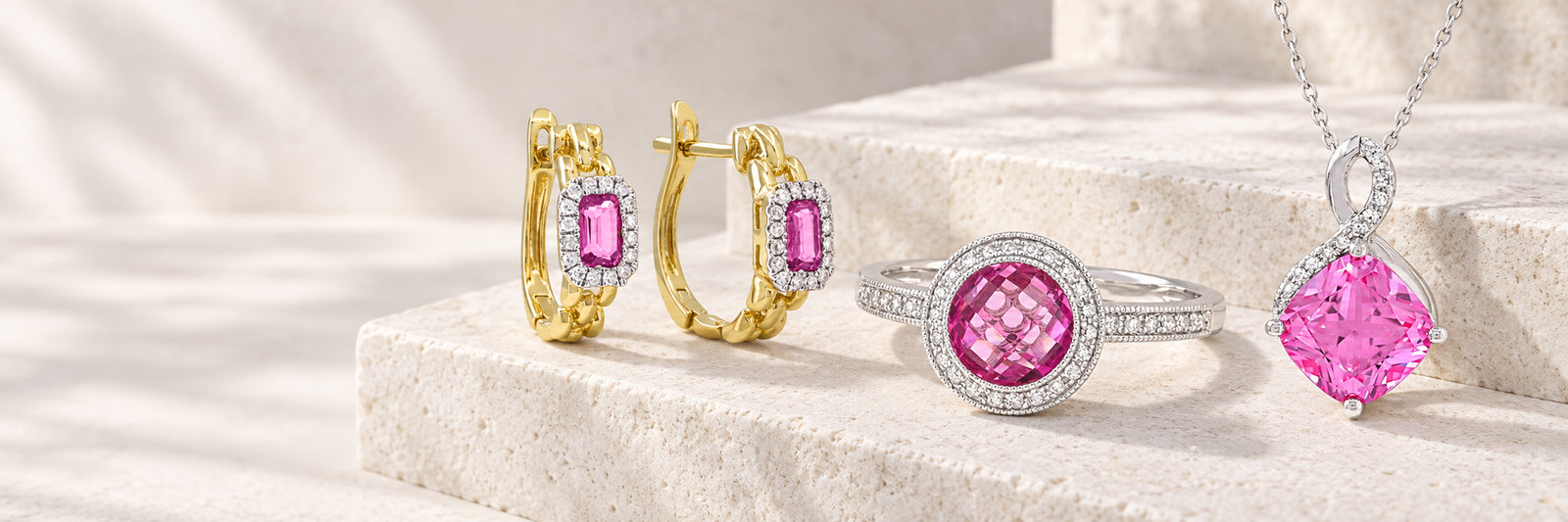 Created Pink Sapphire Jewelry